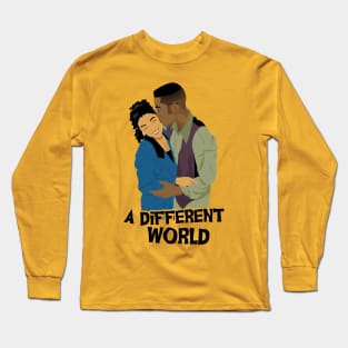 black romantic kiss different world Long Sleeve T-Shirt